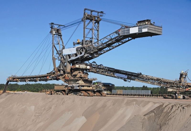 Mining machinery in operation